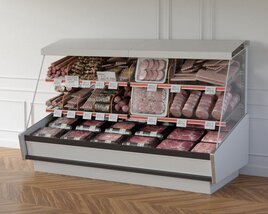 Supermarket Meat Display Case Modello 3D