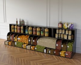 Modular Grocery Display Shelves 3D model