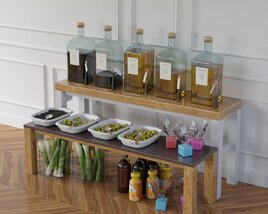 Olive Oils and Vinegars Store Display 3D model