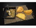 Traditional Curry Puffs with Dip 3D модель