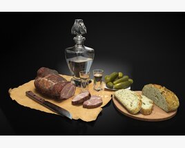 Charcuterie and Spirits Spread Modelo 3D