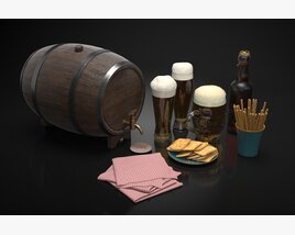 Home Brew and Snacks Set 3D модель