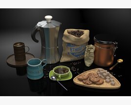 Coffee Making Essentials 3D 모델 