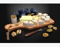 Cheese and Fruit Platter 3D-Modell