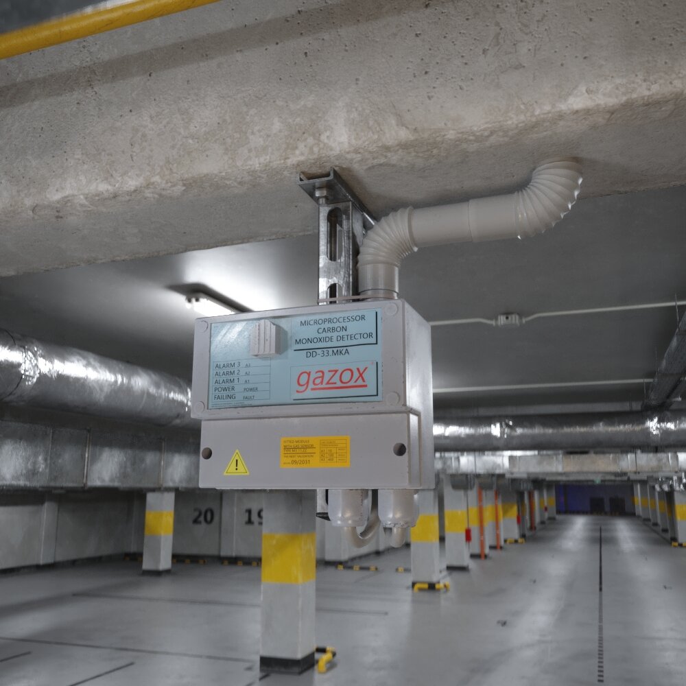 Underground Parking Ventilation System 3D 모델 