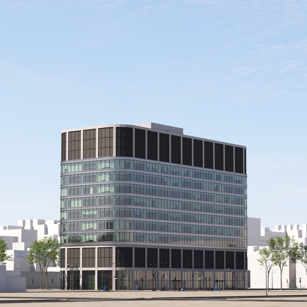 Modern Corporate Building Modello 3D