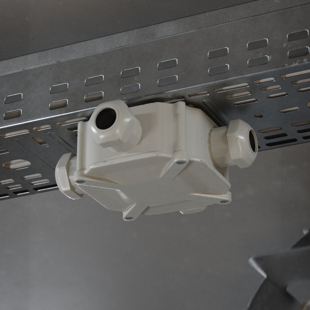 Ceiling-Mounted Security Camera Housing 3Dモデル