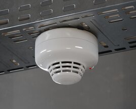 Ceiling-Mounted Smoke Detector 3D-Modell