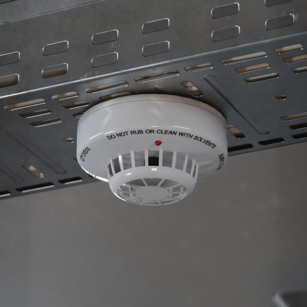 Ceiling-Mounted Smoke Detector 02 3D 모델 