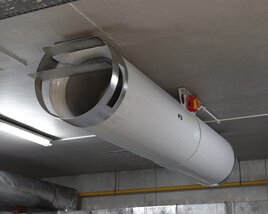 Cylindrical Air Duct 3D 모델 