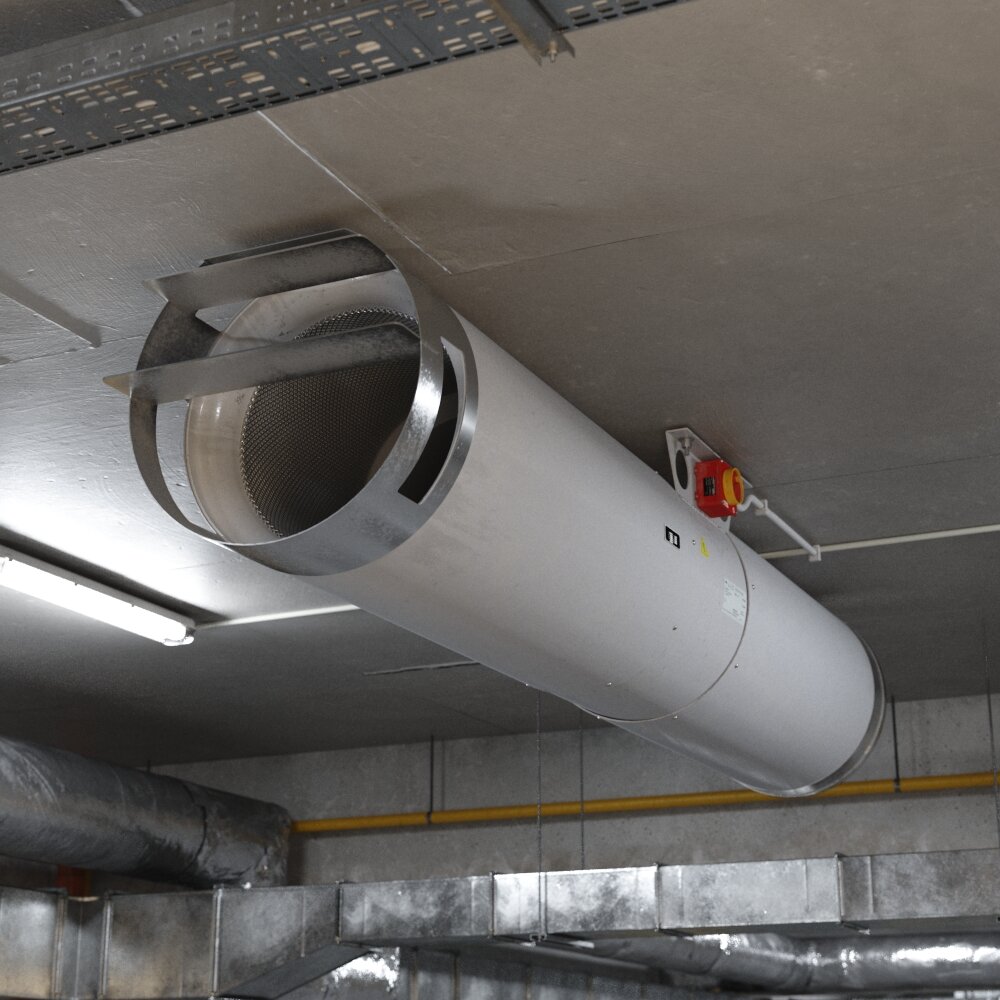 Cylindrical Air Duct 3D model