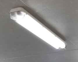 Fluorescent Ceiling Light Modello 3D