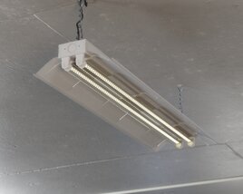 Fluorescent Ceiling Light Fixture 3Dモデル