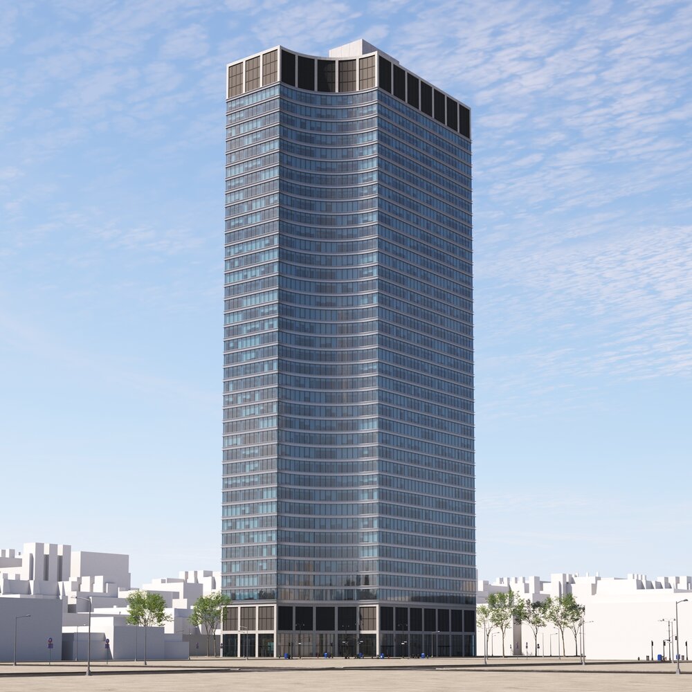 Office Modern Skyscraper 3D модель