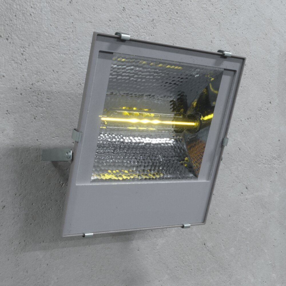 Industrial Wall-Mounted Floodlight 3D model