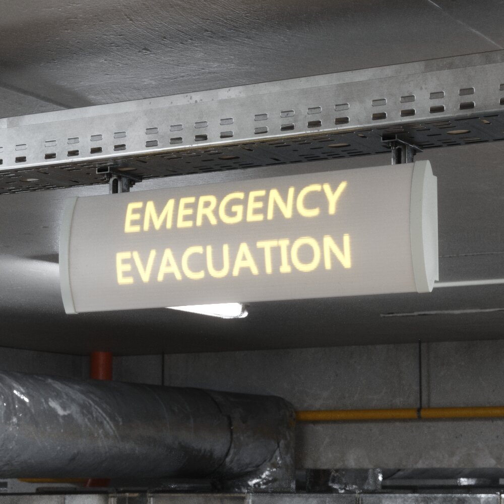 Emergency Evacuation Sign 3D модель