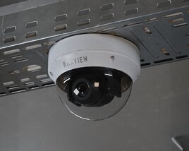 Ceiling-Mounted Surveillance Camera 3D model