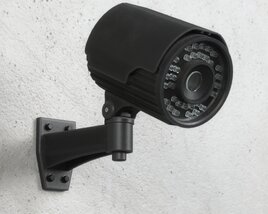 3D model of Wall-Mounted Security Camera