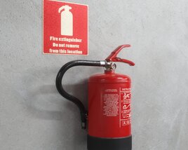 Fire Extinguisher on Wall 3D-Modell