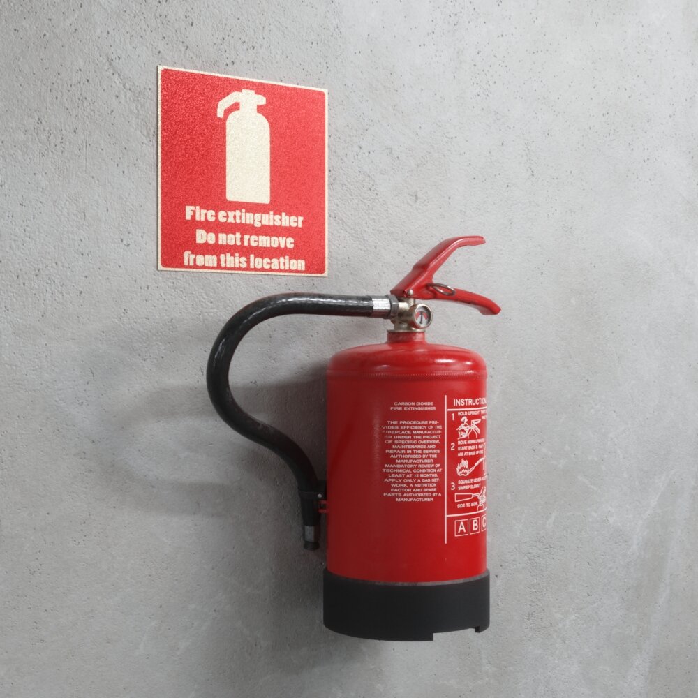 Fire Extinguisher on Wall 3D 모델 