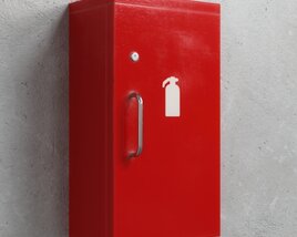 Red Fire Extinguisher Box Modelo 3D