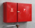 Red Emergency Cabinet Modello 3D