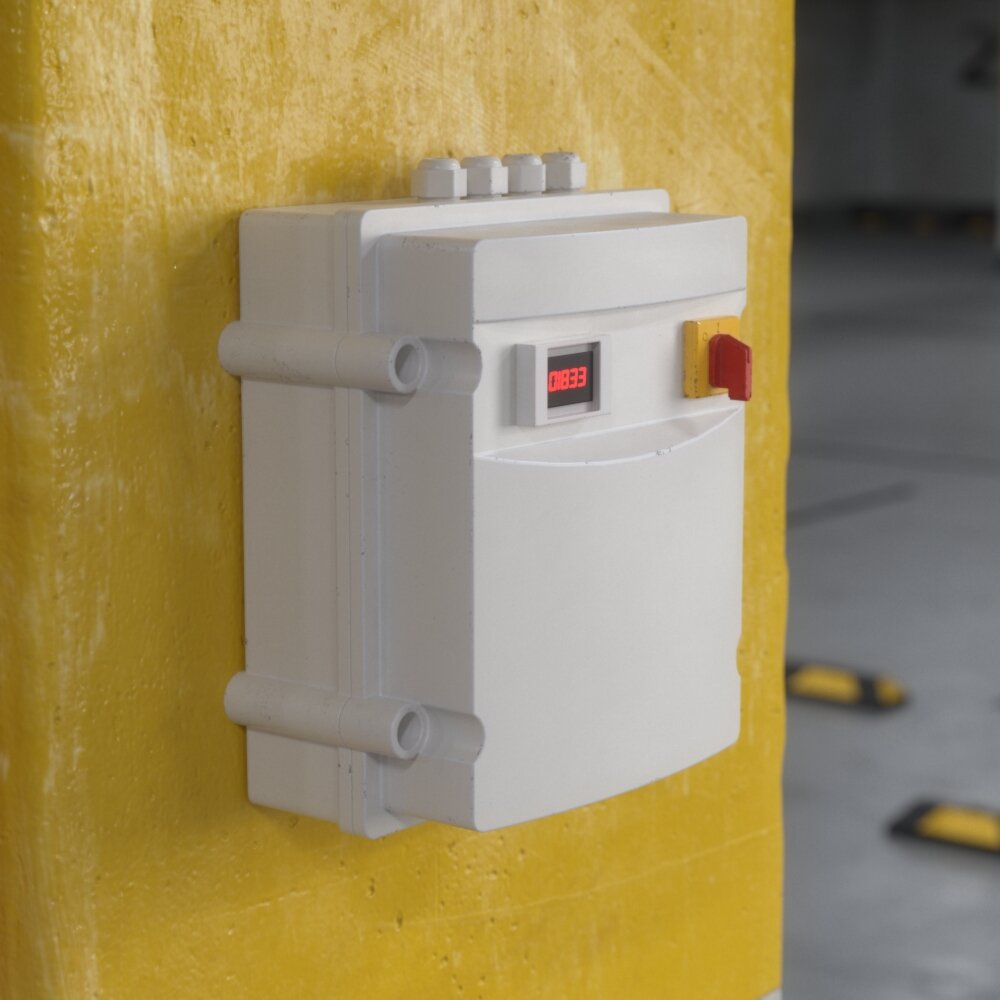 Wall-Mounted Electrical Box Modello 3D
