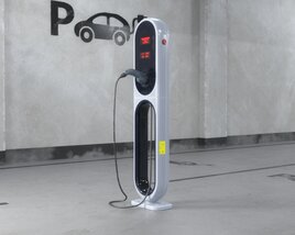 Electric Vehicle Charging Station 3Dモデル