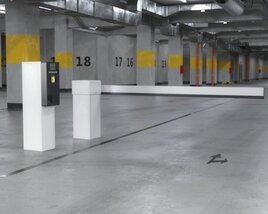 Empty Parking Garage Modello 3D
