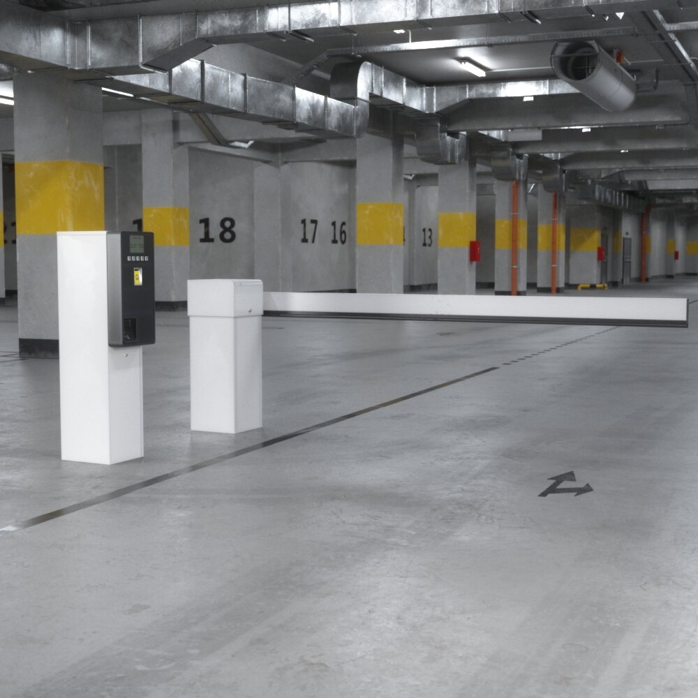 Empty Parking Garage 3D model