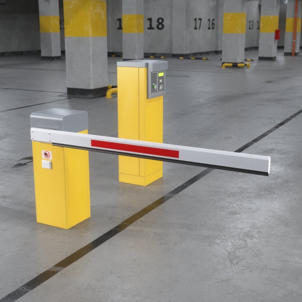 Automatic Parking Barrier 3D model