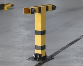 Parking Barrier Post 3D model
