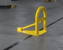 Yellow Parking Barrier 3D model