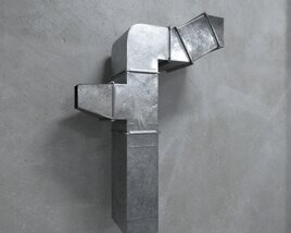 Geometric Metal Sculpture 3D model