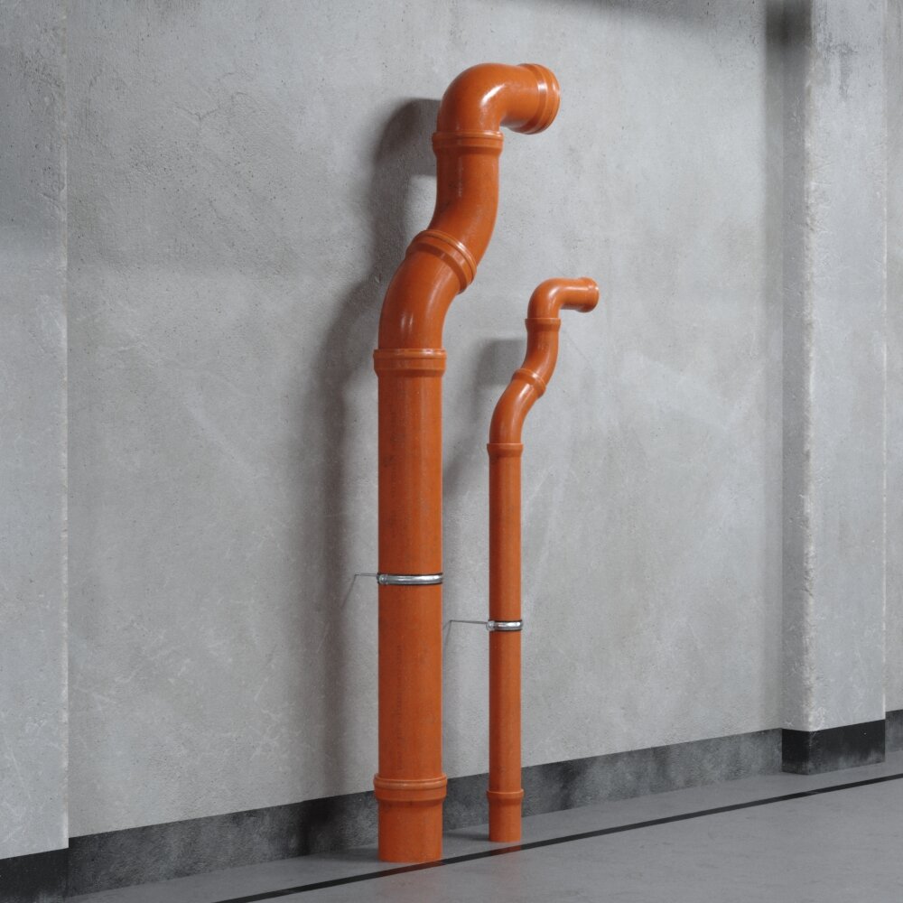 Sculptural Pipes Display 3D-Modell