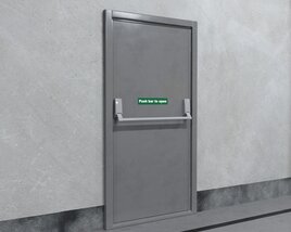 Modern Metal Door Modello 3D