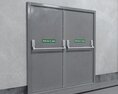 Modern Metal Double Doors 3D модель