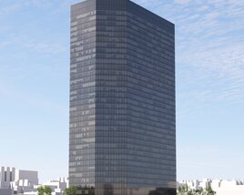 Modern Urban Skyscraper Facade Modello 3D