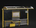 Bus Stop Shelter Modello 3D