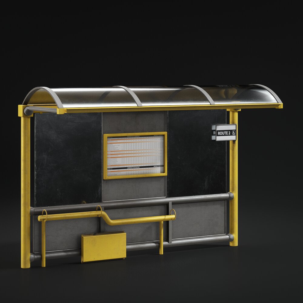 Bus Stop Shelter 3D model