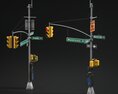 Urban Traffic Lights and Street Signs 3D-Modell