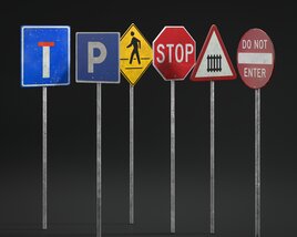 Road Signs 3D-Modell