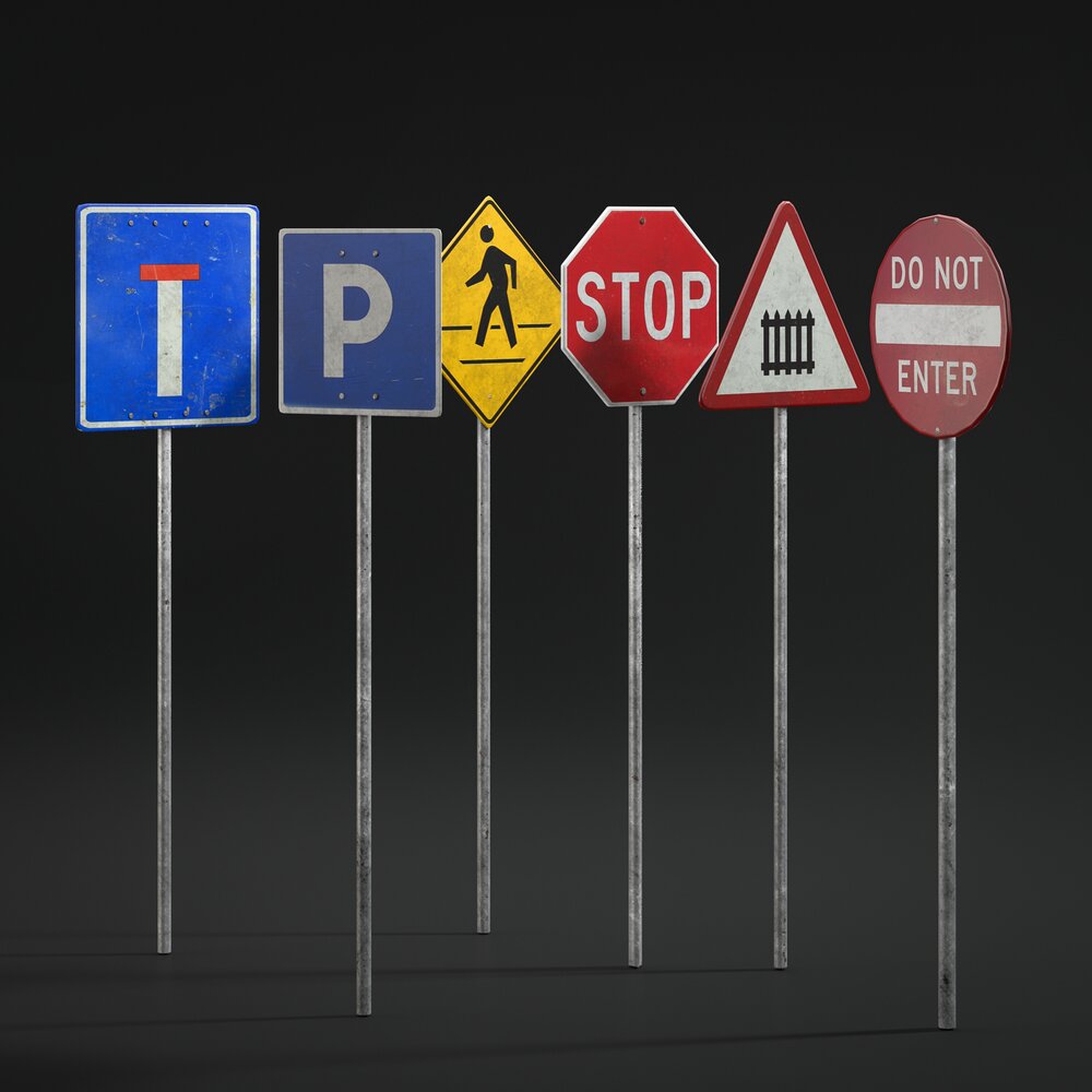 Road Signs 3Dモデル