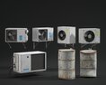 Industrial Cooling Units and Drums 3D 모델 
