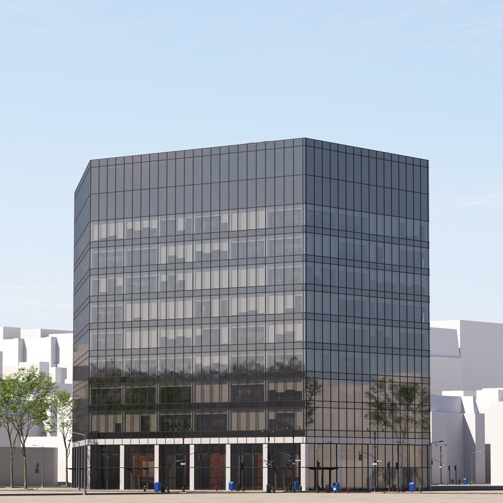 Urban Contemporary Office Building 3D-Modell