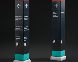 Information Poles 3D модель