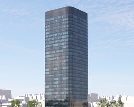 Modern City High-Rise Building 3D модель