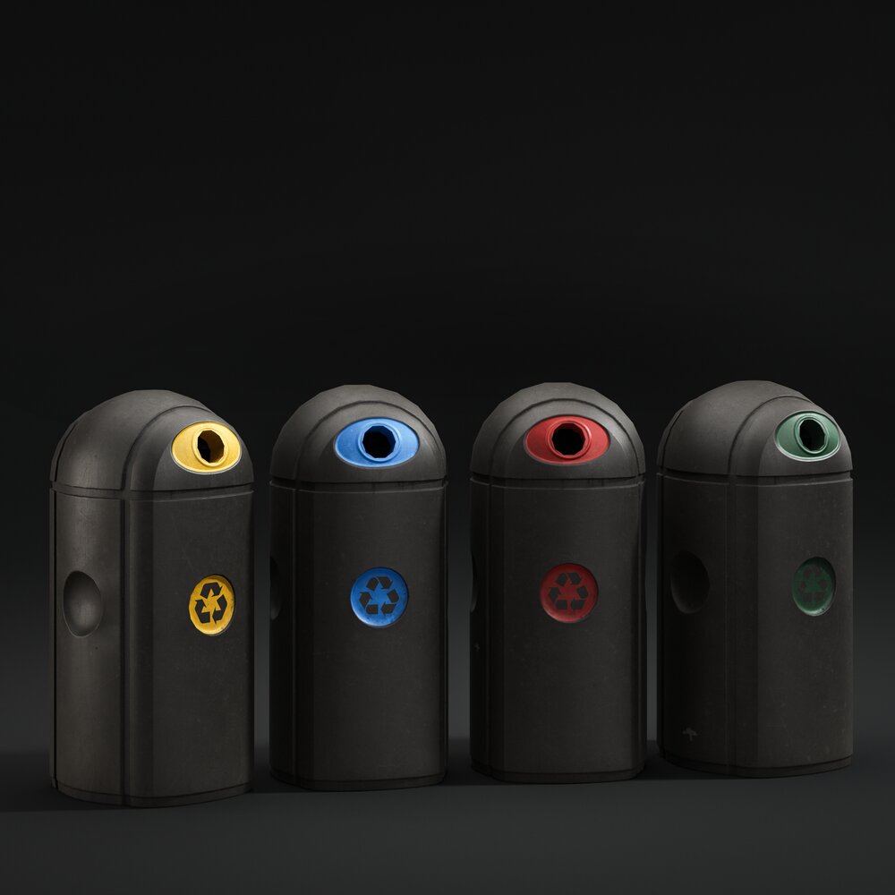 Trash Cans 03 3D-Modell