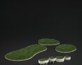 Modern Lawn Platforms Modelo 3d