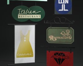 Signboards 03 3D-Modell